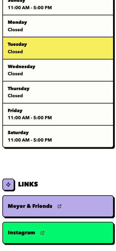 DoorFront mobile hours and priority links